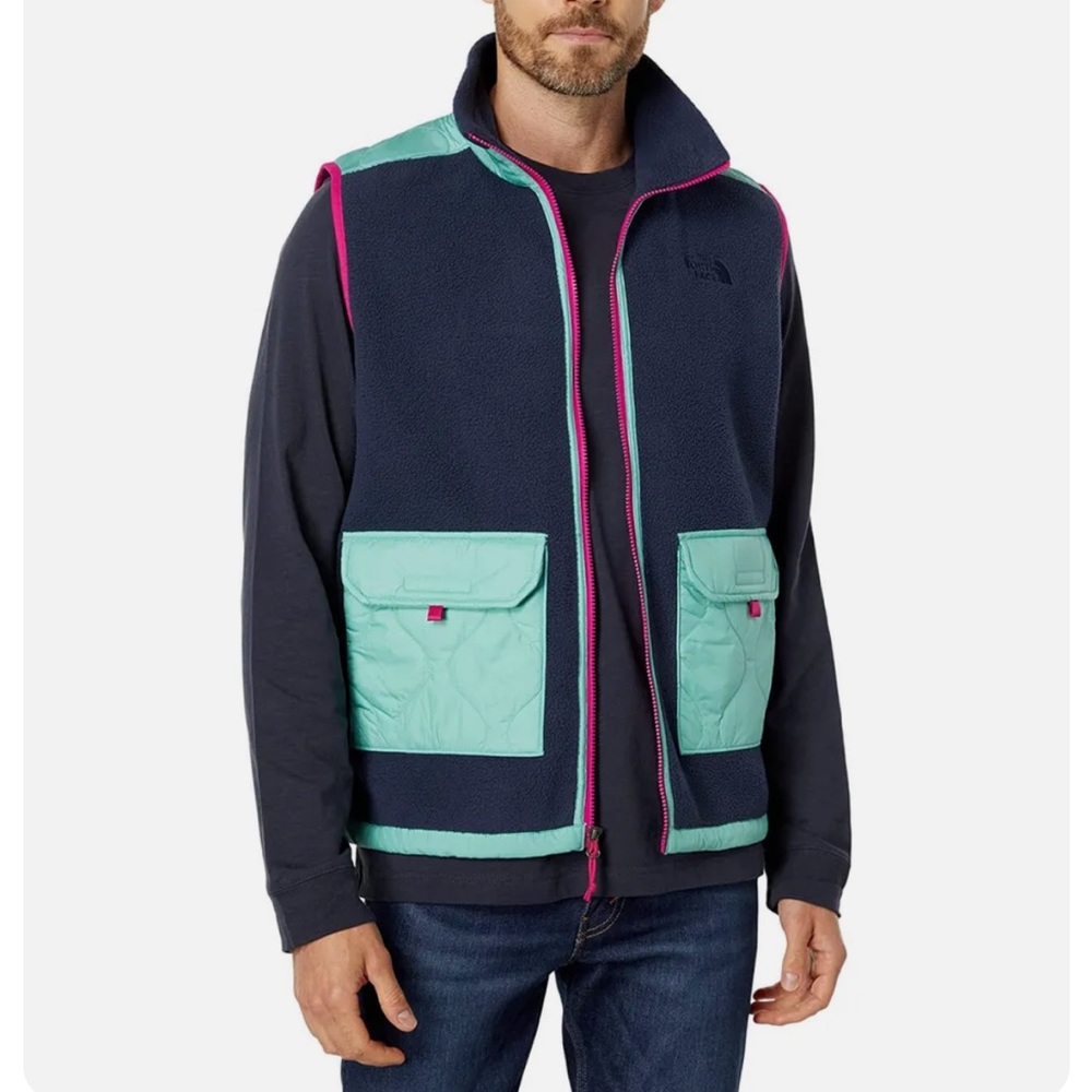 The North Face Royal Arch Men's Summit Navy Full Zip Fleece Vest $149